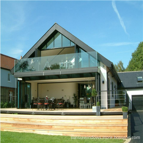 Safety Glass Balustrade with Aluminum U Channel